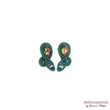Hand embroidered earrings Jungle Antede